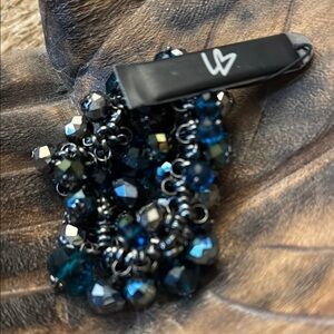 Bold Black and Blue Beaded Bracelet